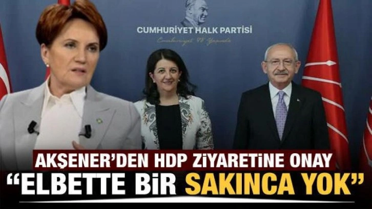 Akşener'den Kılıçdaroğlu'nun HDP ziyaretine onay! 'Elbette bir sakınca yok'