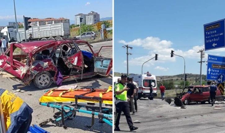 Bursa'da korkunç kaza: TIR, otomobile çarptı!