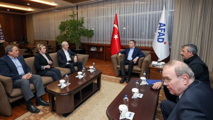 CHP lideri Kılıçdaroğlu AFAD'ı ziyaret etti, Fuat Oktay'la görüştü