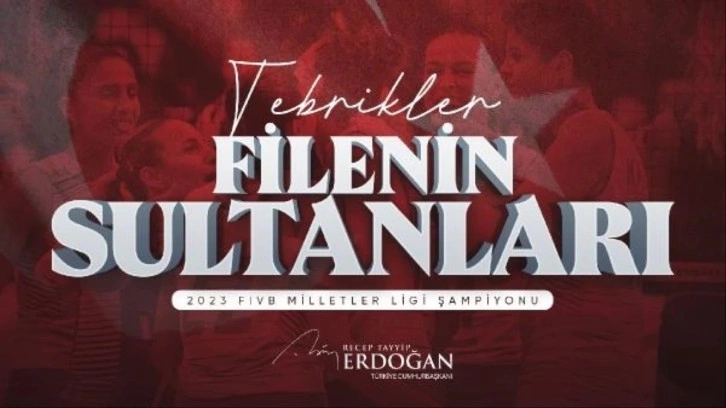 Cumhurbaşkanı Erdoğan, A Milli Kadın Voleybol Takımını Tebrik Etti