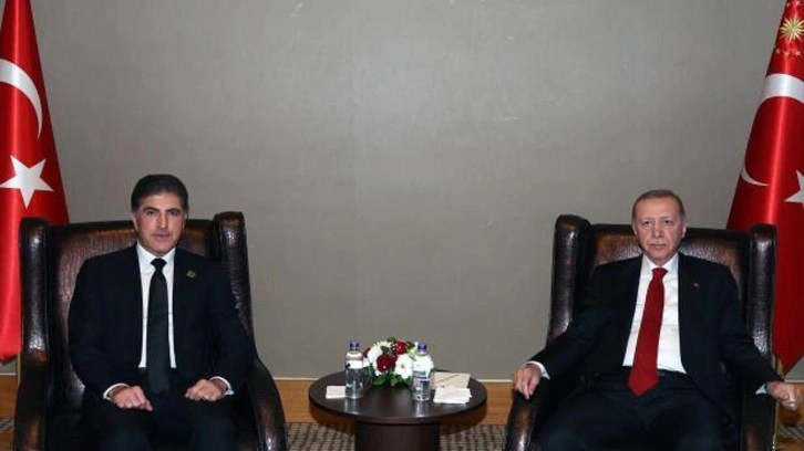Cumhurbaşkanı Erdoğan-IKBY Başkanı Barzani görüşmesinde 'Kalkınma Yolu' mesajı