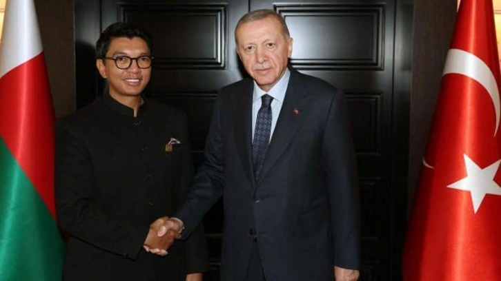 Cumhurbaşkanı Erdoğan, Madagaskar Cumhurbaşkanı Rajoelina ile görüştü