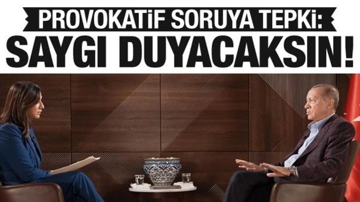 Erdoğan'dan PBS muhabirinin provokatif sorusuna tepki: Saygı duyacaksın!