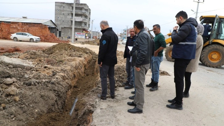 Ergani’de bazı mahallelere yeni içme suyu şebeke hattı