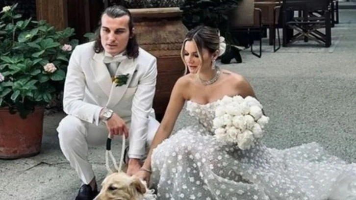 Fenerbahçeli Çağlar Söyüncü ile Serra Pakdemir evlendi