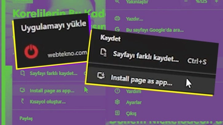 Google Chrome’da Sayfalar, Uygulama Olarak Kaydedilebilecek