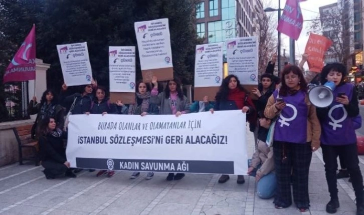 İstanbul Sözleşmesi’nden çıkılmasının ikinci yılında kadınlar eylemde: 'Sözleşmeyi geri alacağı