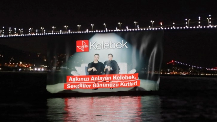 Kelebek Mobilya’nın Sevgililer Günü reklam filmi İstanbul Boğazı’nda