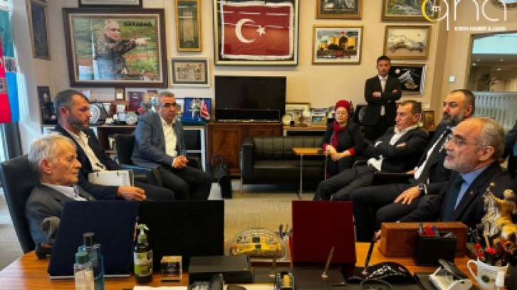 Kırım Tatar halkının millî lideri Kırımoğlu, Cumhurbaşkanı Başdanışmanı Topçu ile görüştü