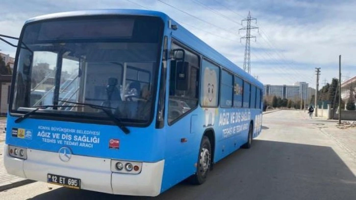 Konya Büyükşehir'den depremzedelere mobil diş aracı!
