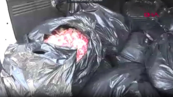 Mersin'de kaçak kesilen 500 kilo et imha edildi
