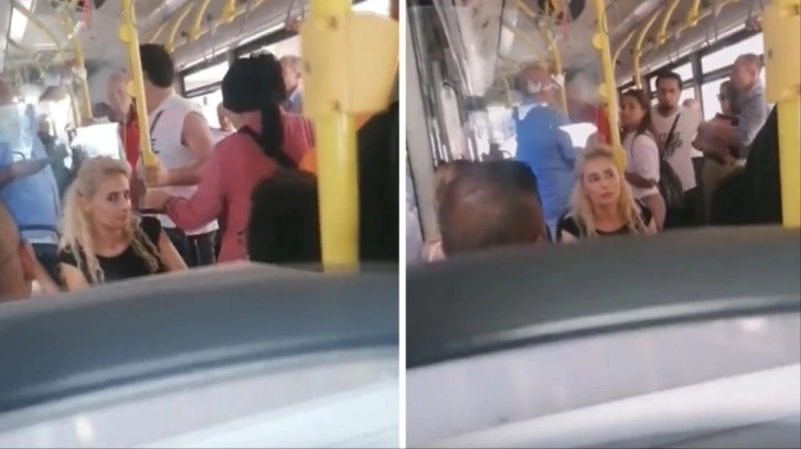 Otobüste sinir krizi geçiren kadın 
