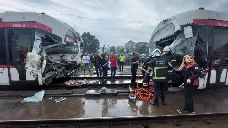 Samsun'da tramvay kazası: 10 kişi yaralandı