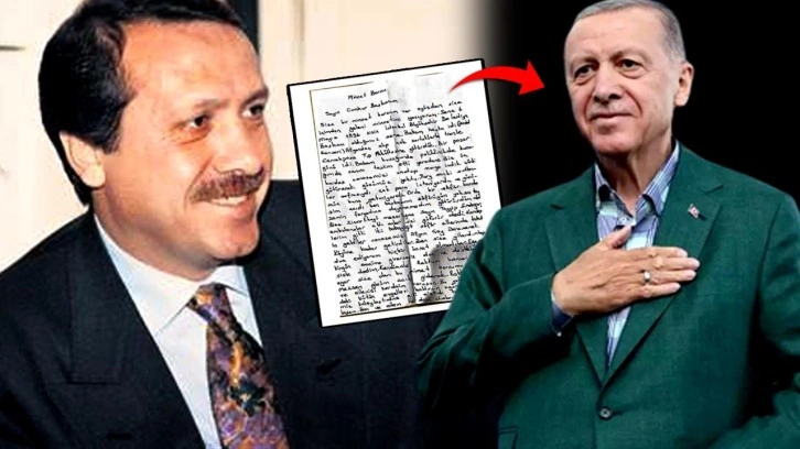 Sene 1996 doğru adam, sene 2023 doğru zaman! Cumhurbaşkanı Erdoğan'a duygulandıran mektup!