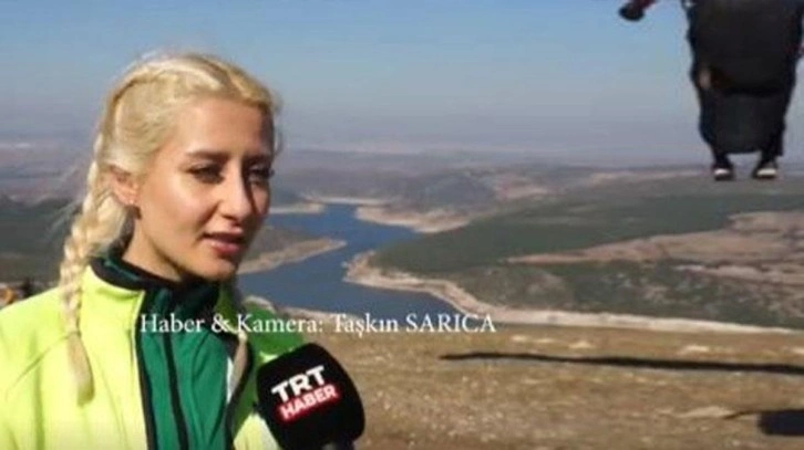 TRT canlı yayınında kadın sporcunun 