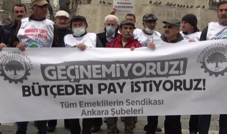 Tüm Emekliler Sendikası'ndan 'bütçe' protestosu: Çocuklarımızdan, torunlarımızdan uta