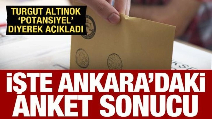Turgut Altınok, Ankara'daki potansiyel oy oranını açıkladı