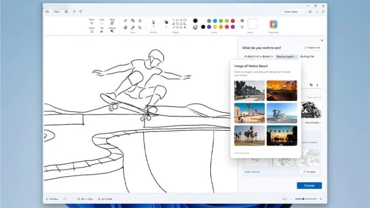 Windows'un Paint Uygulamasına Yapay Zekâ Desteği Geliyor - Webtekno