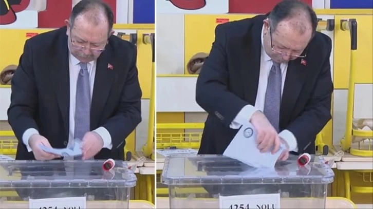 YSK Başkanı Yener de aynı dertten muzdarip! Zarfı sandığa atarken bir hayli zorlandı