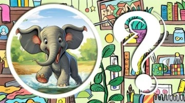 10 saniye içerisinde resimdeki filin nerede olduğunu bulabilir misin?