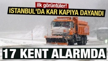 17 kent alarmda! İlk görüntüler geldi: İstanbul'da kar kapıya dayandı