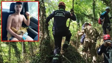8 gün sonra ormanda bulunan 20 yaşındaki Şehmus böğürtlen yiyerek hayatta kalmış