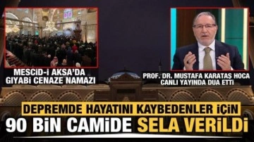 90 bin camide sela verildi! Mustafa Karataş Hoca canlı yayında dua etti