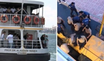 Adalar vapurunda 'yer' kavgası: Polis, yere yatırarak gözaltına aldı!