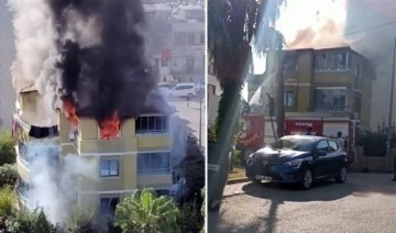 Adana'da 3 katlı binanın çatı katında yangın paniği!