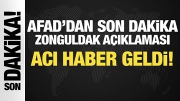 AFAD'dan son dakika Zonguldak açıklaması: Bir kişinin cansız bedenine ulaşıldı