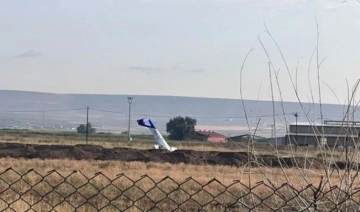 Afyon'da düşen sivil eğitim uçağı görüntülendi