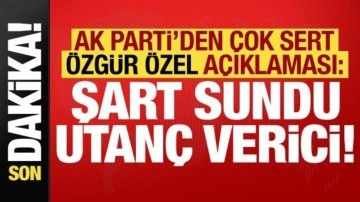 AK Parti'den çok sert 'Özgür Özel' açıklaması: Şart sundu, utanç verici!