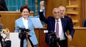 Akşener, AK Parti'den istifa eden Eşref Fakıbaba'ya İYİ Parti rozetini taktı