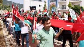 Alaaddin Keykubat Üniversitesi öğrencileri Gazze için yürüdü