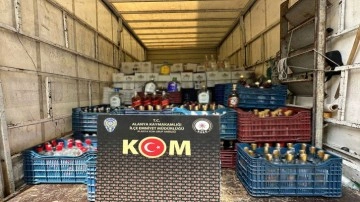 Antalya'da sahte alkol operasyonu! 2 bin 550 litre sahte alkol ele geçirildi