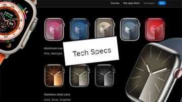 Apple Watch Modellerinin Teknik Özellikler Sayfası Açıldı