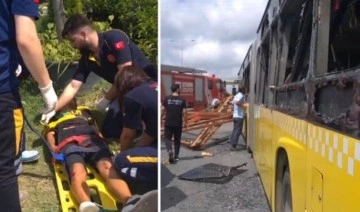 Arnavutköy'de 'kamyondaki demirler' İETT otobüsüne düştü: Çok sayıda yaralı var!