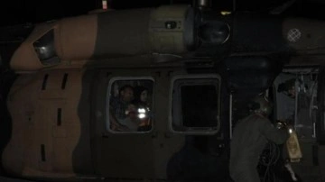 Askeri helikopter beyin kanaması geçiren çocuk için havalandı