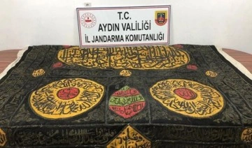 Aydın'da 'tarihi eser' operasyonu: 18'inci yüzyıldan Kabe örtüleri ele geçirildi