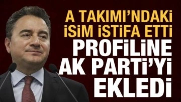 Babacan'ın A Takımı'ndaki isim istifa etti, profiline AK Parti'yi ekledi