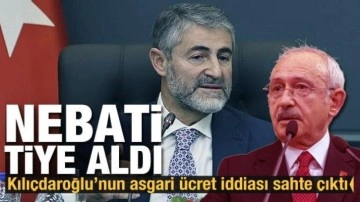 Bakan Nebati, Kılıçdaroğlu'nun "asgari ücret" ithamını yalanladı: Neredeyse 1 yıl ola