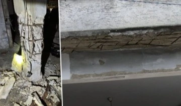 Bakırköy'de beton demirleri görünen hasarlı pasaj tedirgin etti