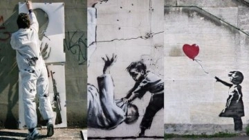 Banksy Ukrayna'da Savaşın Ortasında Çizdiği Resmini Paylaştı