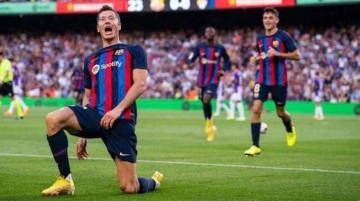 Barcelona'yı Lewandowski uçuruyor! Katalan devi, Real Valldolid'i farka boğdu