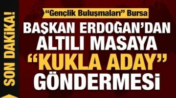 Cumhurbaşkanı Erdoğan, Bursa'da gençlerle buluştu! Altılı masaya sert sözlerle yüklendi