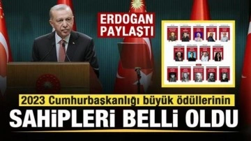 Cumhurbaşkanı Erdoğan duyurdu! 2023 Cumhurbaşkanlığı büyük ödülleri sahiplerini buldu