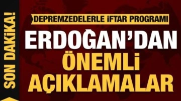 Cumhurbaşkanı Erdoğan  iftar programında konuşuyor