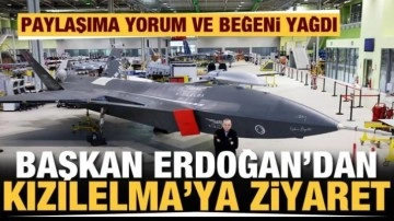 Cumhurbaşkanı Erdoğan Kızılelma'nın önünde! Büyük beğeni topladı