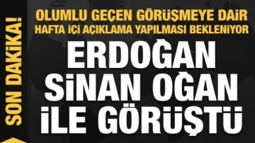Cumhurbaşkanı Erdoğan Sinan Oğan'la görüştü