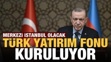 Cumhurbaşkanı Erdoğan'dan önemli açıklamalar! Türk Yatırım Fonu kuruluyor
